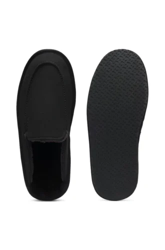Microfibre slippers with fluffy lining
