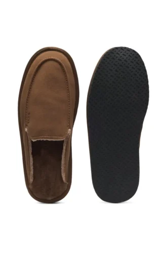 Microfibre slippers with fluffy lining