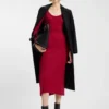 Midi dress with irregular rib Midi dress with irregular rib