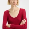 Midi dress with irregular rib Midi dress with irregular rib