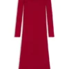 Midi dress with irregular rib Midi dress with irregular rib