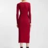 Midi dress with irregular rib Midi dress with irregular rib
