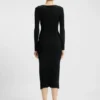 Midi dress with irregular rib Midi dress with irregular rib