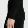 Midi dress with irregular rib Midi dress with irregular rib