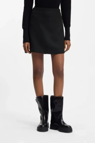Mini skirt in bouclé fabric
