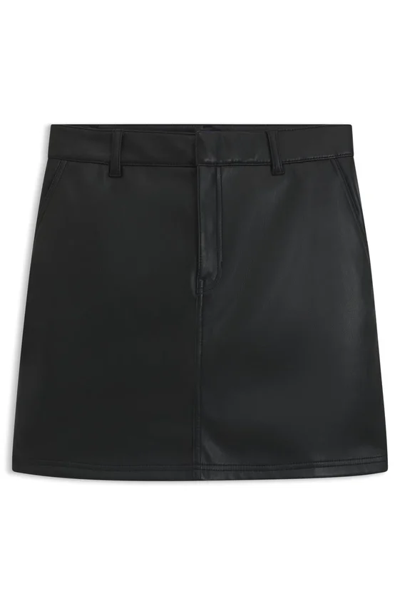Mini skirt in faux leather Mini skirt in faux leather