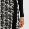 Mini skirt in patterned feather tweed
