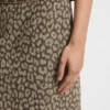 Mini skirt with leopard jacquard