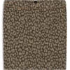 Mini skirt with leopard jacquard