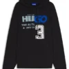 Mixed-artwork hoodie in cotton terry