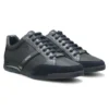 Mixed-material sneakers with suede and faux leather