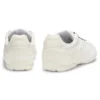 Mixed-material trainers with open mesh