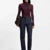 Mixed-ribbing sweater in virgin wool