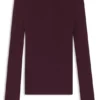Mixed-ribbing sweater in virgin wool