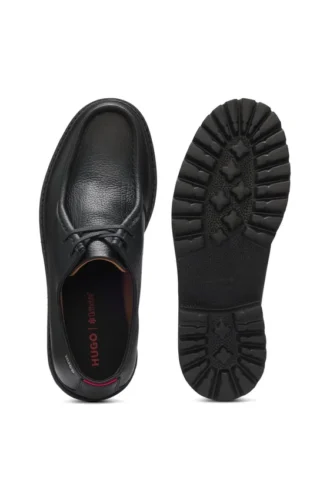 Moccasin-inspired Derby shoes in tumbled leather Moccasin-inspired Derby shoes in tumbled leather