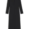 Mock-neck dress in stretch jersey