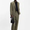 Modern-fit jacket in cotton-blend twill