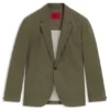 Modern-fit jacket in cotton-blend twill