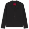 Modern-fit jacket in stretch-cotton seersucker