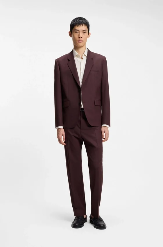 Modern-fit jacket in wool-blend poplin Modern-fit jacket in wool-blend poplin