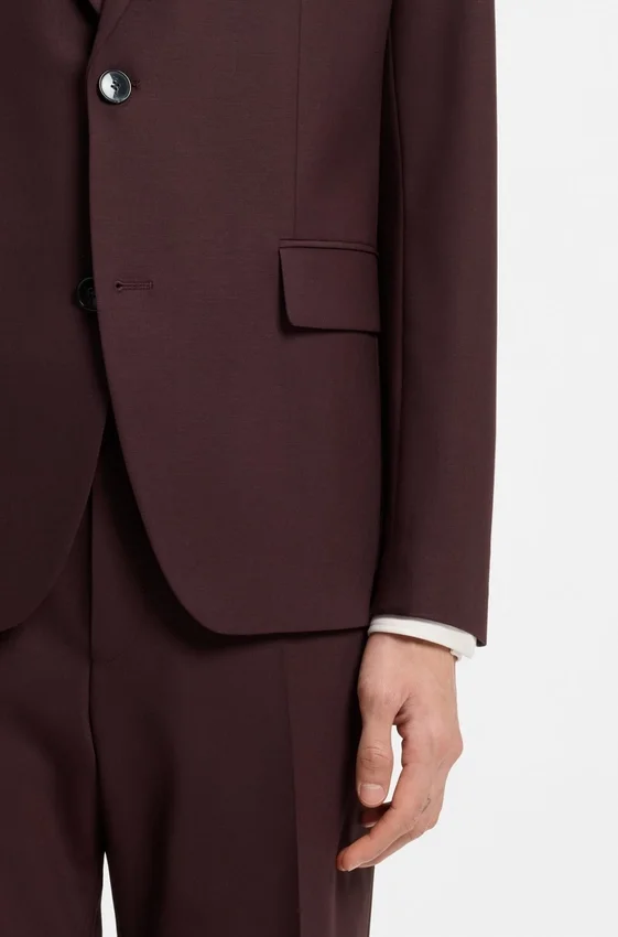 Modern-fit jacket in wool-blend poplin Modern-fit jacket in wool-blend poplin