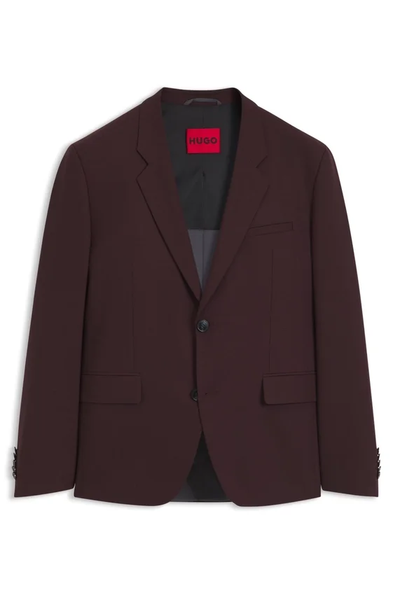Modern-fit jacket in wool-blend poplin Modern-fit jacket in wool-blend poplin