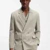 Modern-fit jacket with herringbone weave Modern-fit jacket with herringbone weave