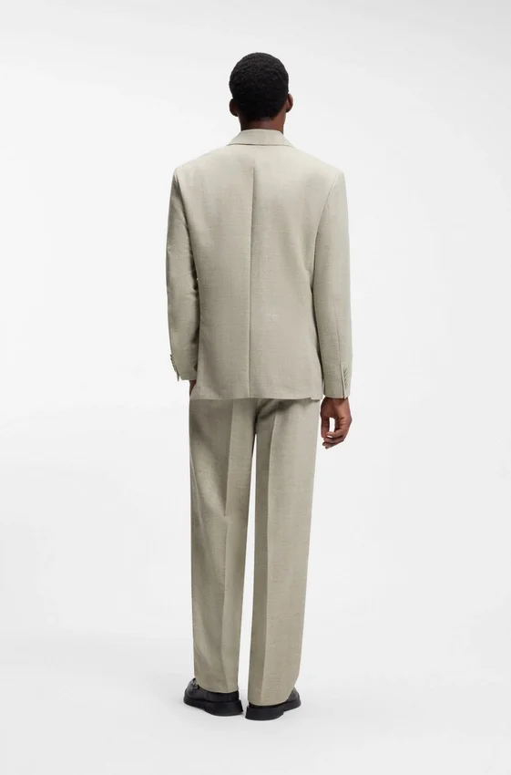 Modern-fit jacket with herringbone weave Modern-fit jacket with herringbone weave