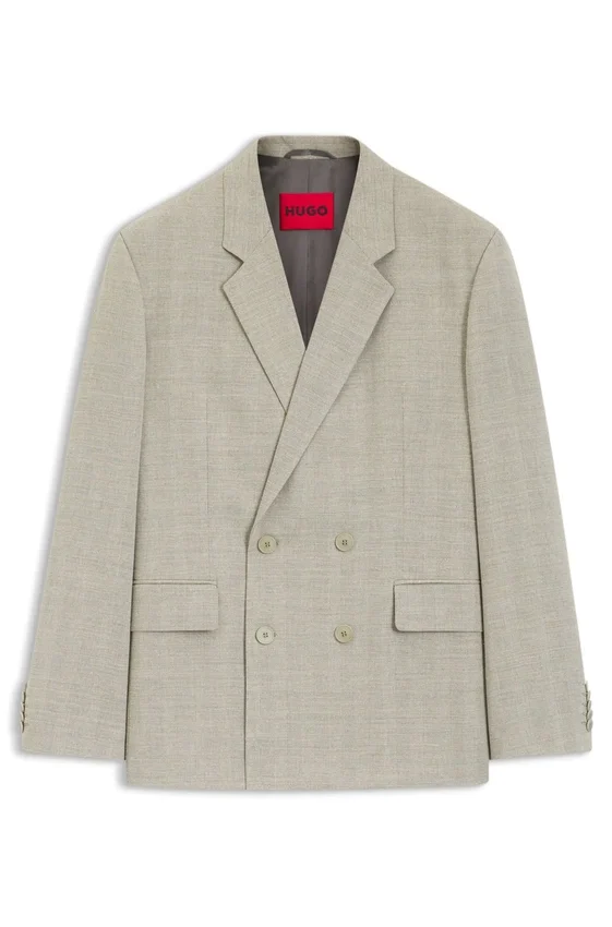 Modern-fit jacket with herringbone weave Modern-fit jacket with herringbone weave