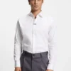 Modern-fit shirt in stretch cotton