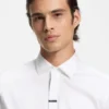 Modern-fit shirt in stretch cotton