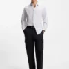 Modern-fit shirt in striped cotton