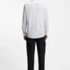 Modern-fit shirt in striped cotton