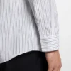 Modern-fit shirt in striped cotton