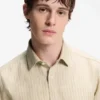 Modern-fit shirt in striped linen