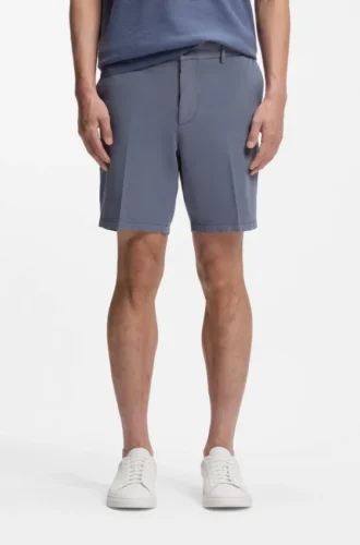 Modern-fit shorts in stretch-cotton twill