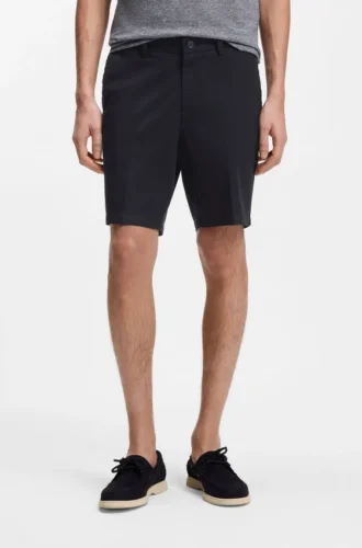 Modern-fit shorts in stretch-cotton twill