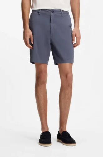 Modern-fit shorts in stretch-cotton twill
