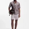 Modern-fit shorts in stretch-cotton twill