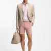 Modern-fit shorts in stretch-cotton twill