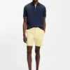 Modern-fit shorts in stretch-cotton twill