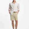 Modern-fit shorts in stretch-cotton twill