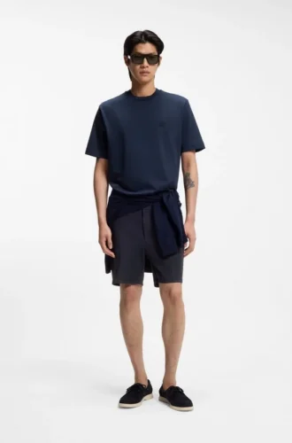 Modern-fit shorts in stretch-cotton twill