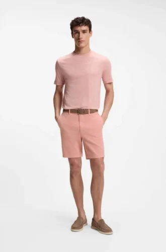 Modern-fit shorts in stretch-cotton twill