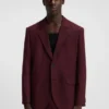 Modern-fit suit jacket in performance-stretch twill