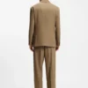 Modern-fit suit jacket in performance-stretch twill