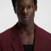 Modern-fit suit jacket in performance-stretch twill