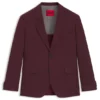 Modern-fit suit jacket in performance-stretch twill