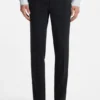 Modern-fit trousers in a linen blend