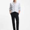 Modern-fit trousers in a linen blend